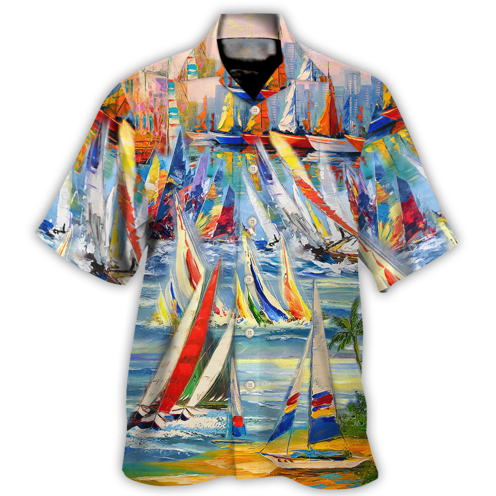 Sailing Slip Ocean Home Hawaiian Shirt For Summer Vacation And Beach Travel