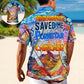 Funny Windsurfing Hawaiian Shirt For Resort Getaways And Comfortable Summer Activities