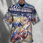 Dog Racing Greyhound Hawaiian Shirt Front Pattern View For Casual Outings