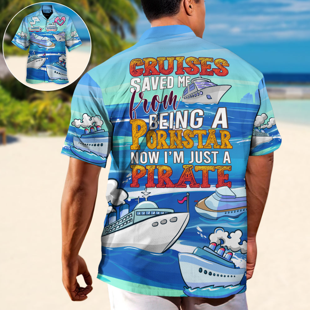 Funny Cruise Gift Beach Hawaiian Shirt Design Detail For Beach Days And Holiday Travel