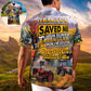 Tractor Farmer Hawaiian Shirt For Vacation Days And Relaxed Coastal Outings