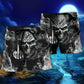 Skull Beach Shorts Pattern Detail For Relaxed Weekends And Leisure And Relaxation