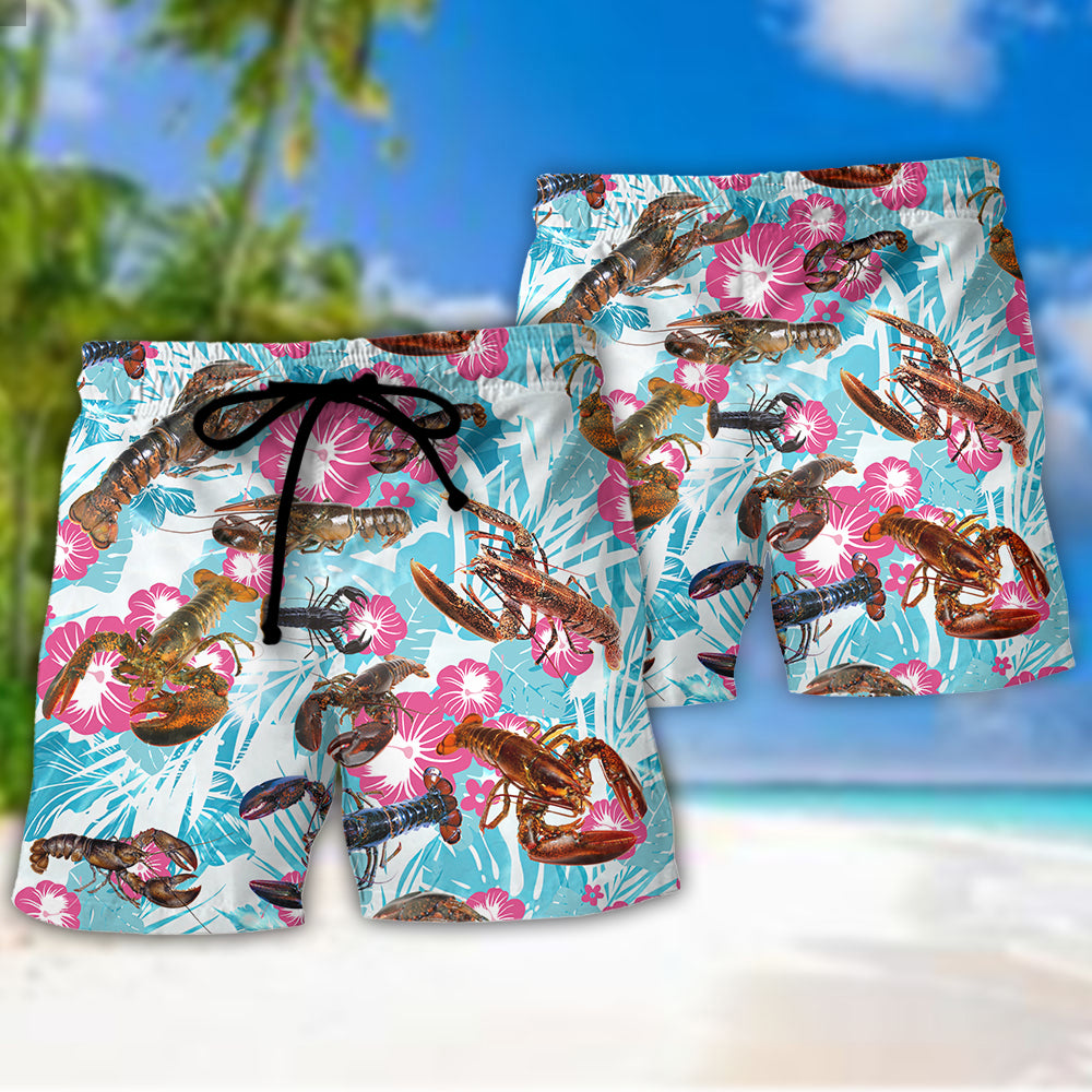 Lobstering Life Is Better At The Lake Tropical Beach Shorts For Sunny Holidays And Outdoor Wear