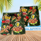 BBQ Beer Beach Shorts Pattern Detail For Outdoor Activities And Relaxed Casual Wear