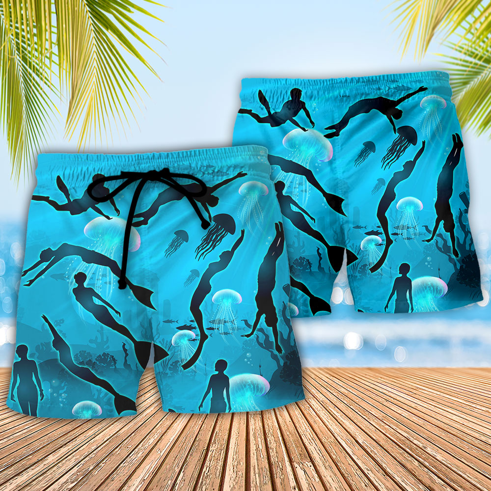 Freediving Don't Be Jealous Because I Dive Beach Shorts For Tropical Holidays And Weekend Adventures