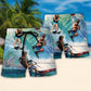 Water Skiing Beach Shorts Pattern Detail For Sunny Day Adventures And Everyday Comfort