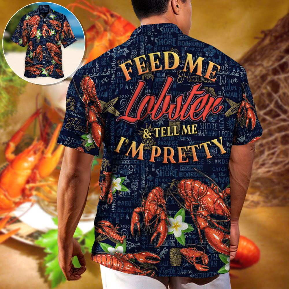 Tropical Lobstering Lobster Hawaiian Shirt Button Front Artwork For Coastal Travel