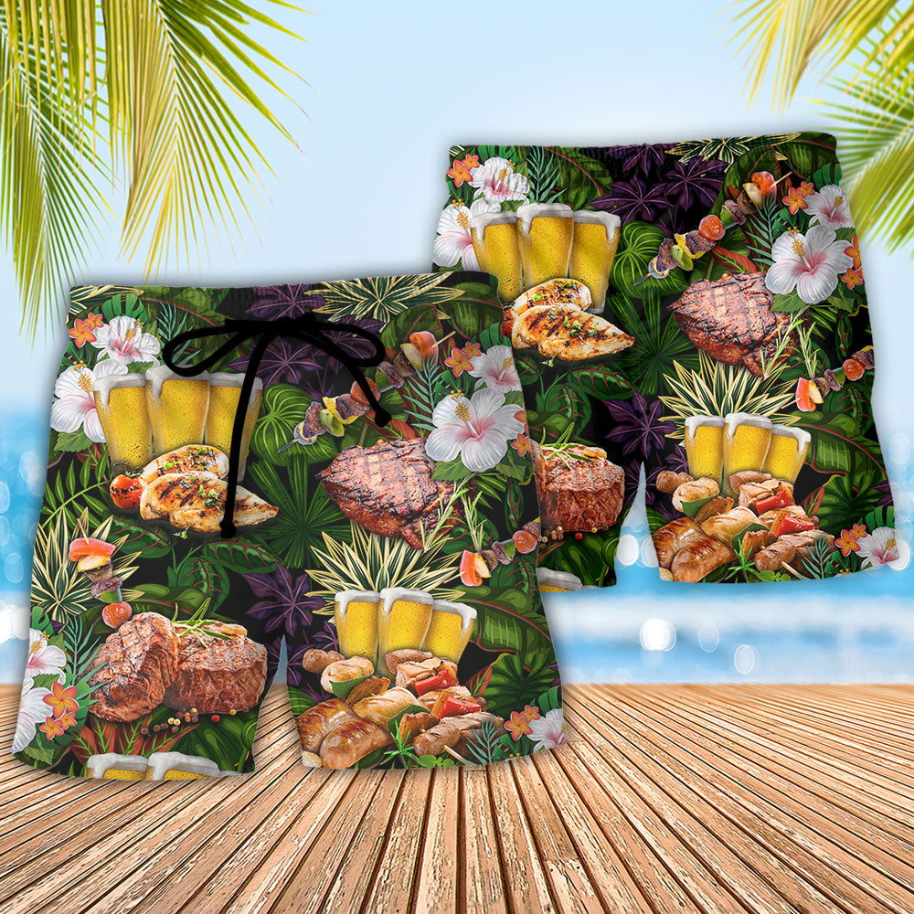 BBQ Beach Shorts Pattern Detail For Island Trips And Easy Warm Weather Wear