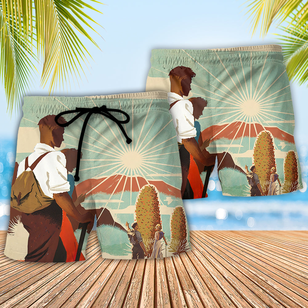 Hiking Beach Shorts Pattern Detail For Relaxed Weekends And Lightweight Summer Style