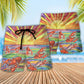 Lobster Beach Shorts Pattern Detail For Vacation Style And Relaxed Casual Wear