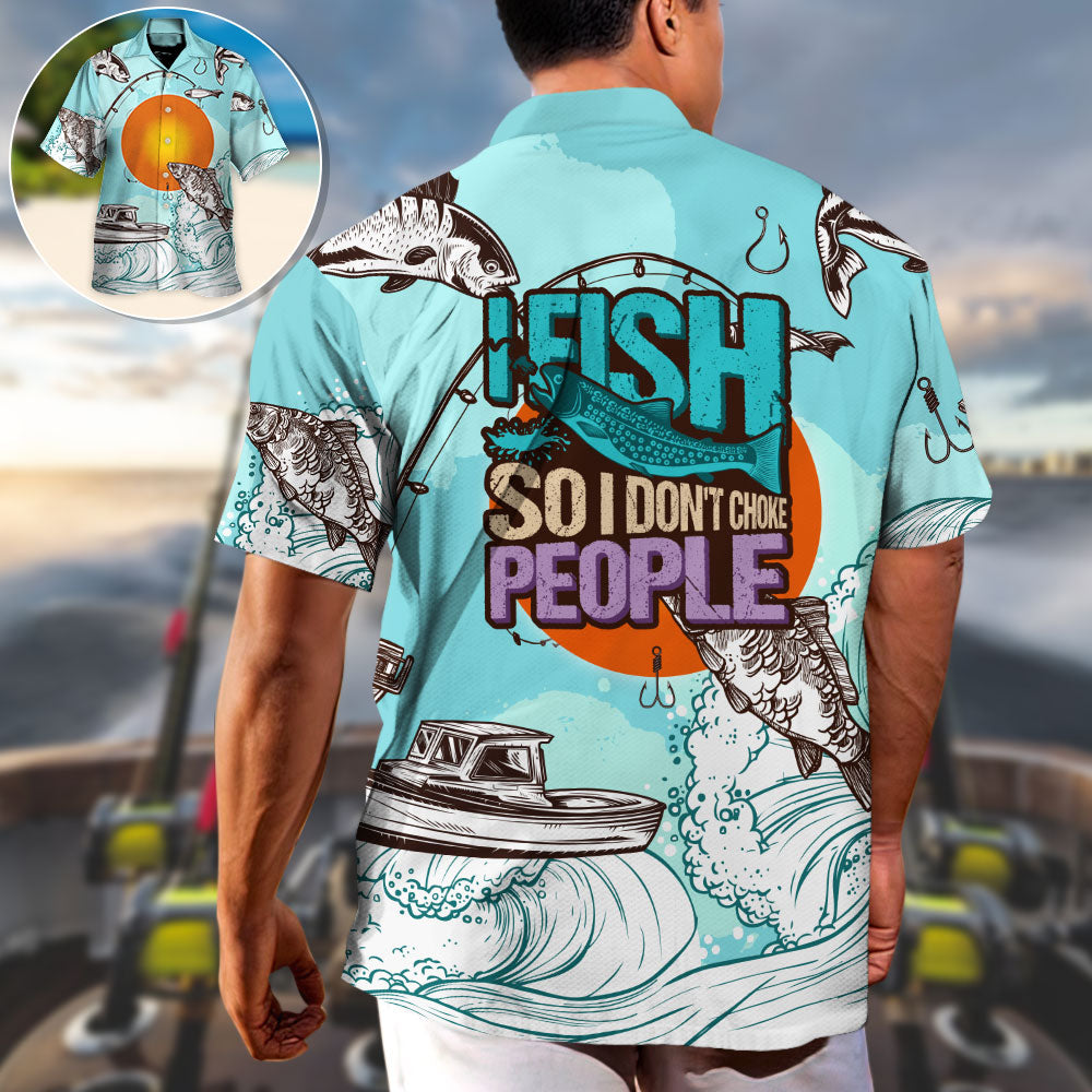 Fishing Vacation Sport Hawaiian Shirt Artwork View For Island Holidays