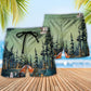 Camping Train Beach Shorts Pattern Detail For Coastal Travel And Travel Ready Comfort