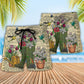 Gardening Garden Beach Shorts Pattern Detail For Summer Travel And Leisure And Relaxation