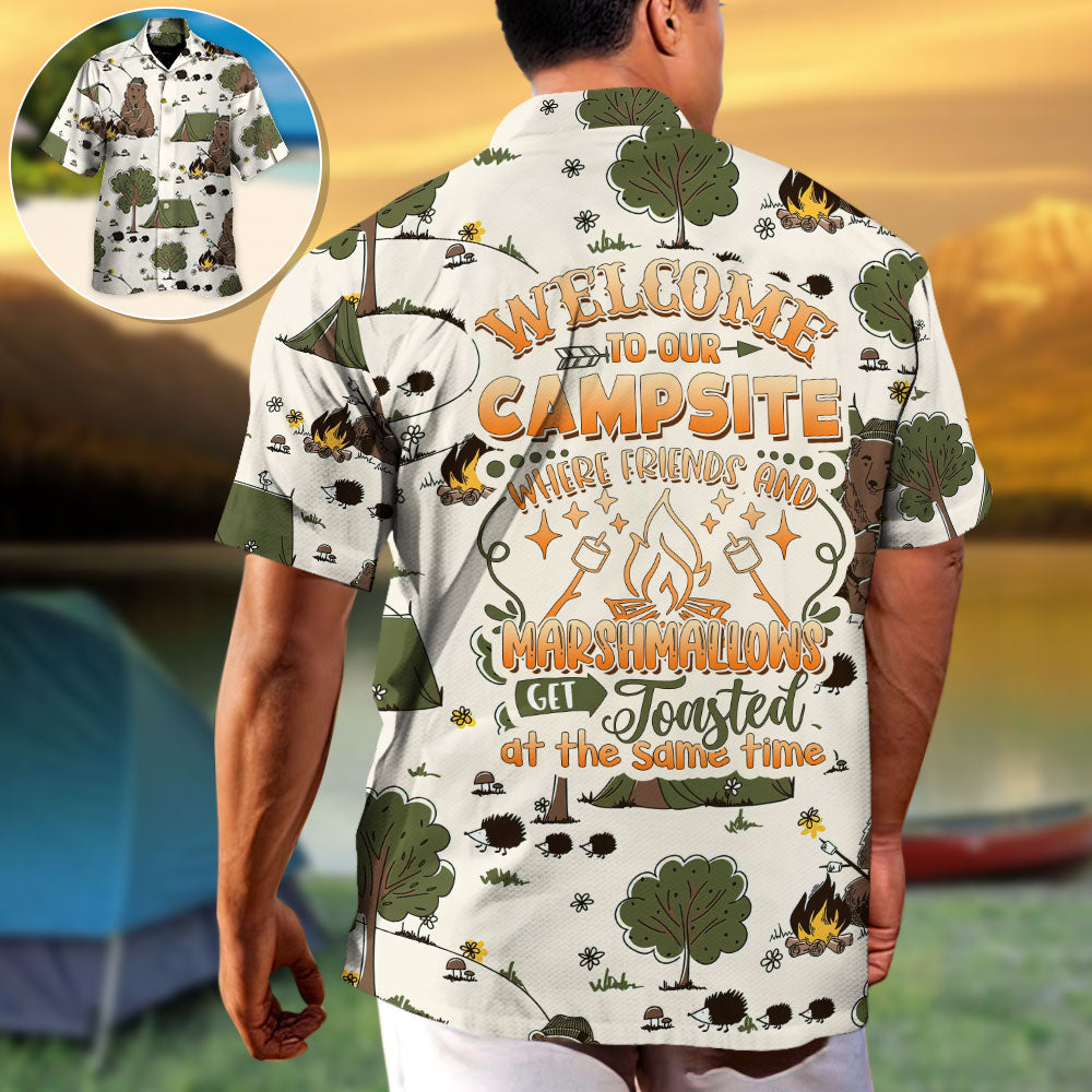 Camping Welcome Campsite Hawaiian Shirt Artwork View For Thoughtful Gifting