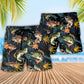 Tropical Fishing Fish Beach Shorts Pattern Detail For Coastal Travel And Laid Back Styling