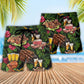 BBQ Food Beach Shorts Pattern Detail For Island Trips And Versatile Outdoor Wear