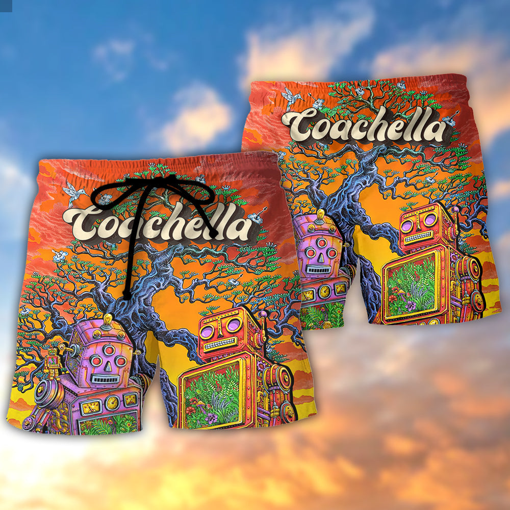 Live Festival Forever Tropical Vibe Beach Shorts For Poolside Relaxation And Style