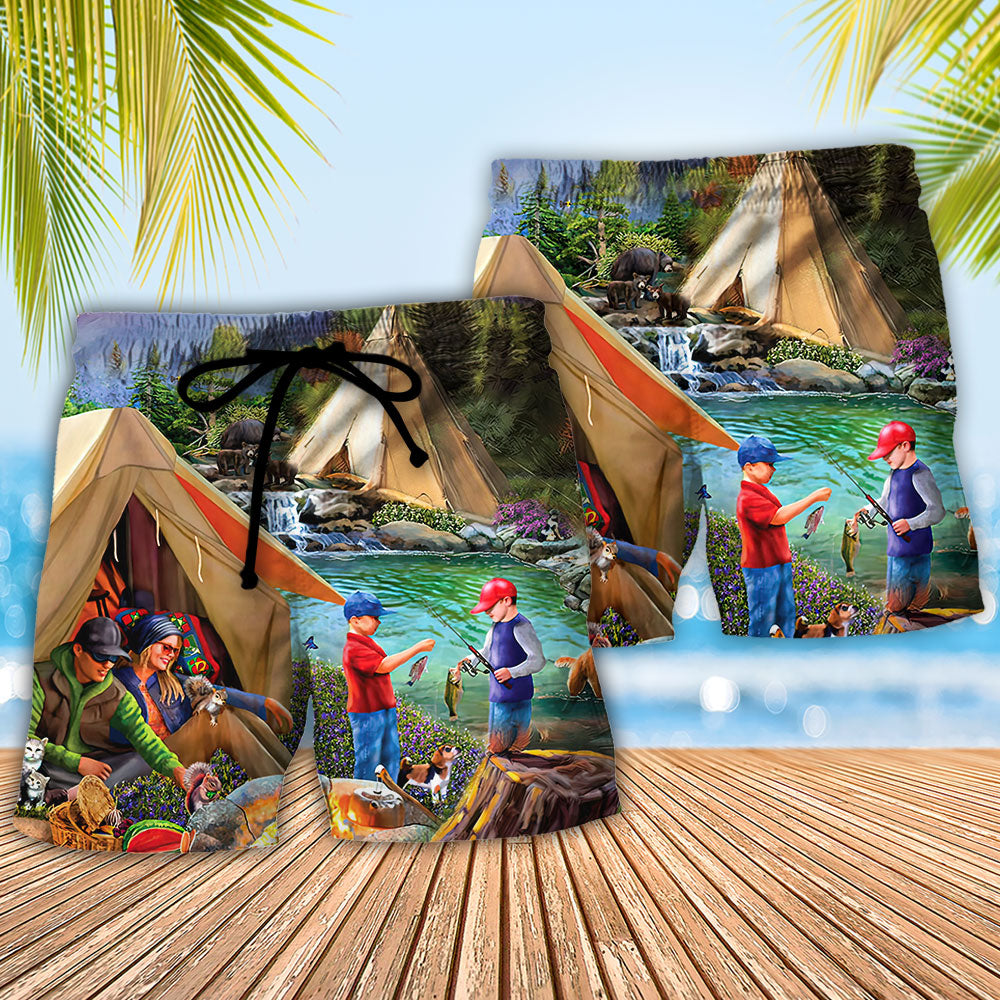 Camping Beach Shorts Pattern Detail For Island Trips And Easy Warm Weather Wear