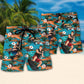 Water Skiing Beach Shorts Pattern Detail For Tropical Escapes And Comfortable Daily Use