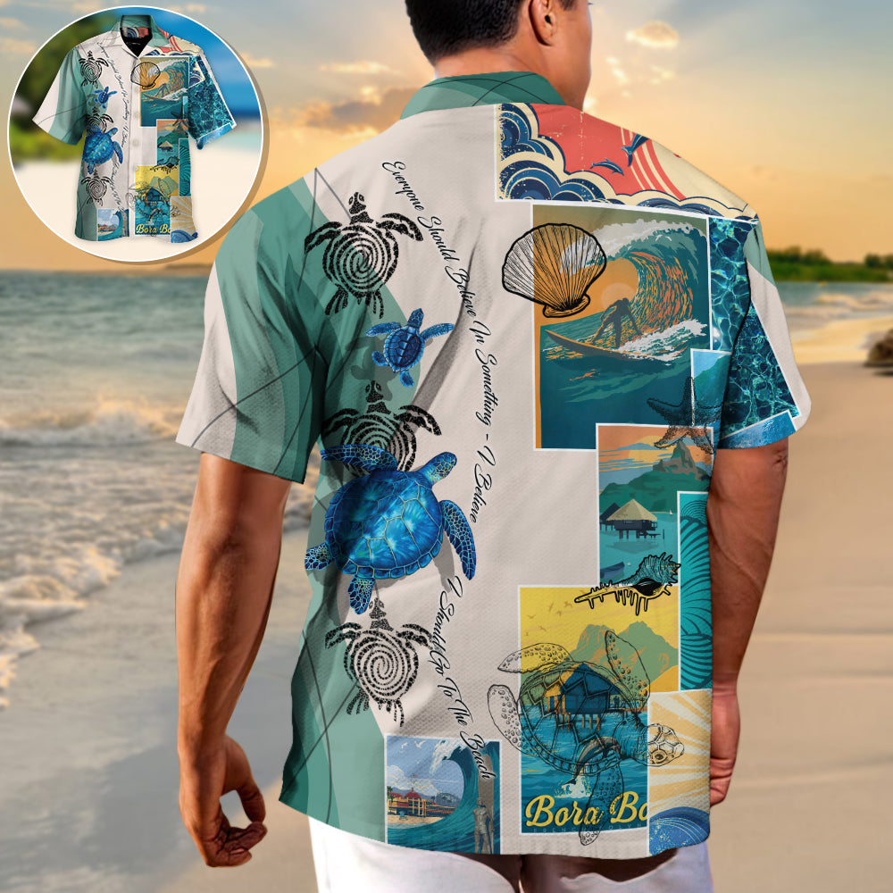 Beach Creative Pattern Hawaiian Shirt Summer Design Detail For Tropical Vacations