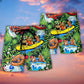 Floral Tropical Rafting Beach Shorts Pattern Detail For Vacation Style And Comfortable Daily Use