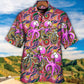 Tropical Octopus Cycling Hawaiian Shirt Pattern Detail For Vacation Style
