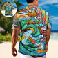 Funny Surfing Shark Water Hawaiian Shirt Front Pattern View For Thoughtful Gifting