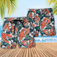 Tropical Lobster Beach Shorts Pattern Detail For Vacation Style And Everyday Comfort