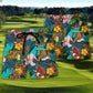 Tropical Golf Bigfoot Beer Beach Shorts Pattern Detail For Seaside Leisure And Easy Warm Weather Wear