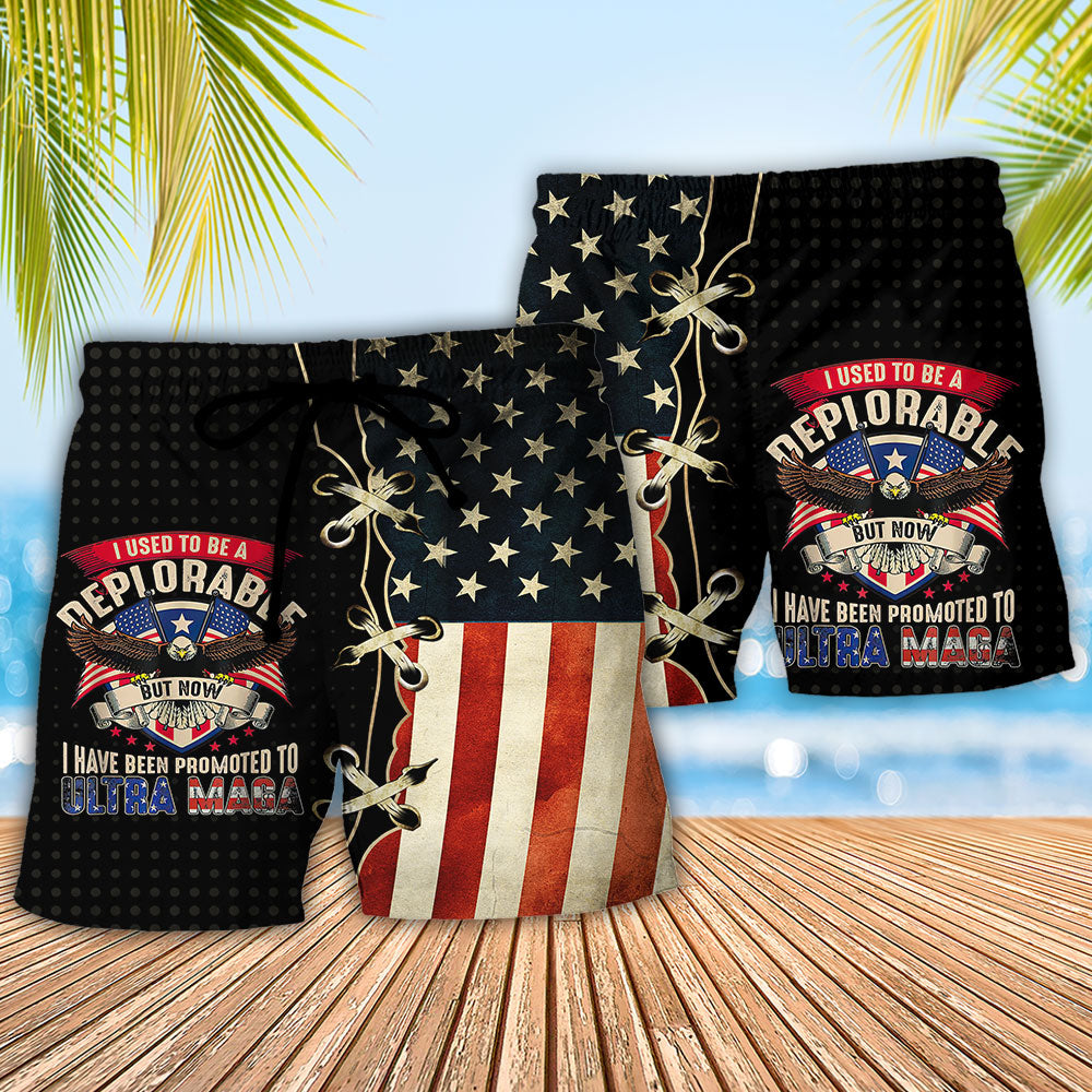 America Vintage Quote Graphic Beach Shorts For Patriotic Summer Events