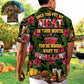 Funny Barbecue Food Grill Hawaiian Shirt Button Front Artwork For Thoughtful Gifting