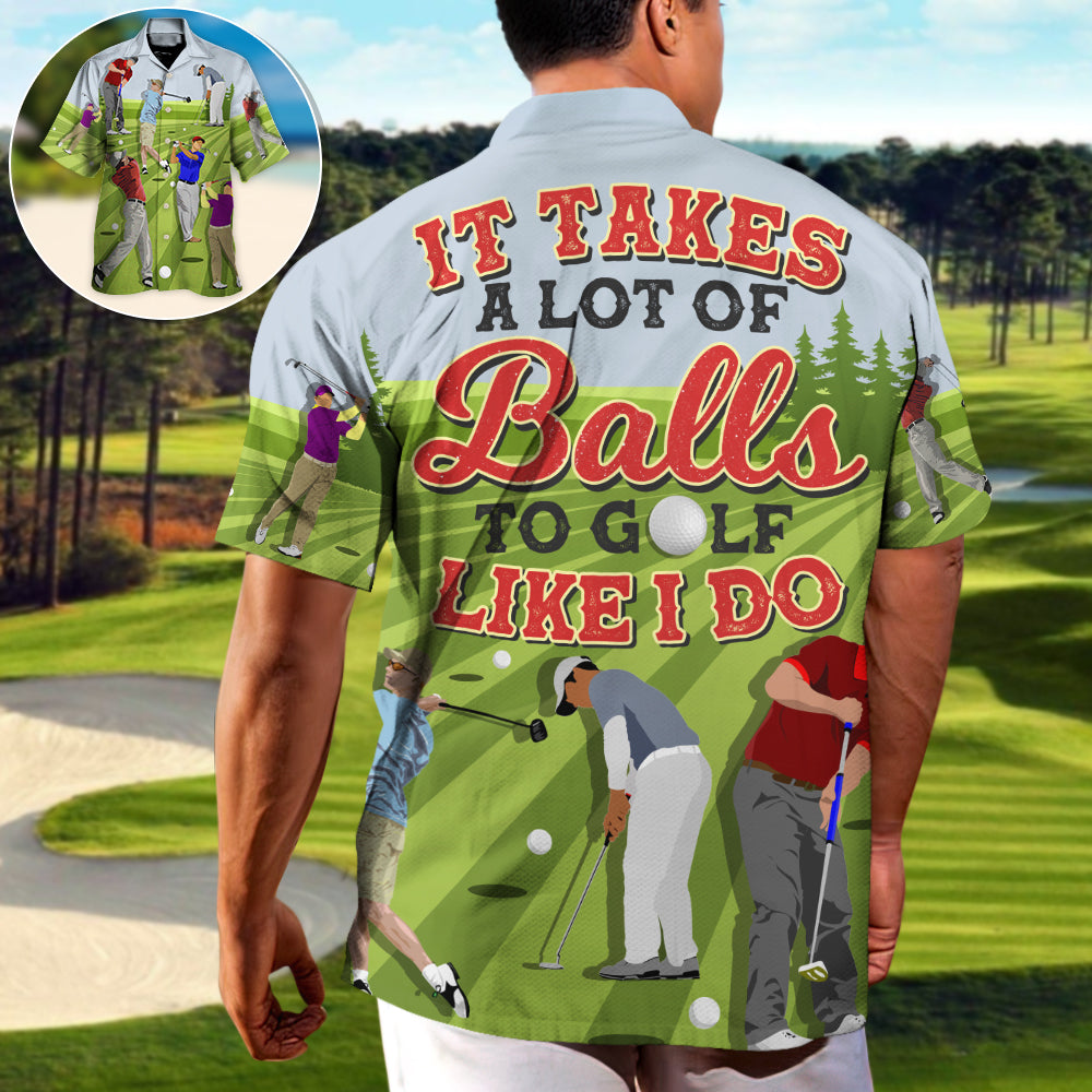 Funny Golf Weekend Humor Hawaiian Shirt Graphic Artwork Detail For Resort Wear