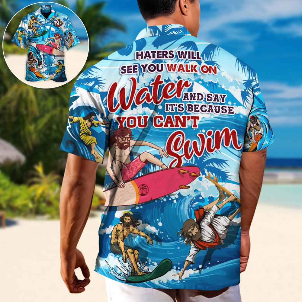 Surfing Water Vacation Sport Hawaiian Shirt Design View For Tropical Vacations