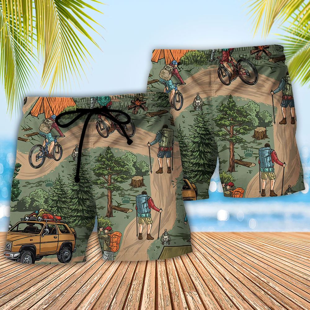Camping Beach Shorts Pattern Detail For Seaside Leisure And Thoughtful Gift Giving