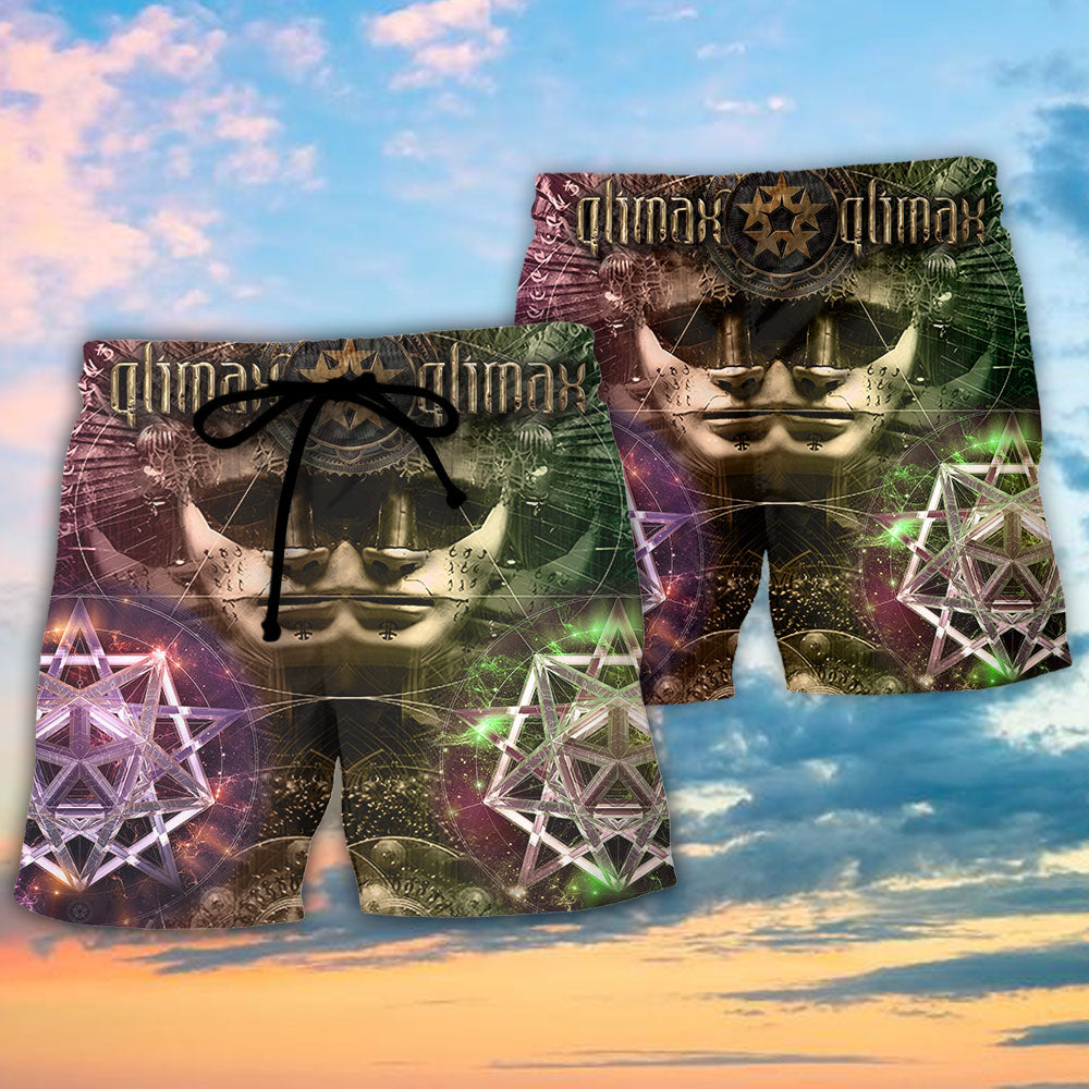 Electronic Music Festival Beach Shorts Pattern Detail For Seaside Leisure And Comfortable Daily Use