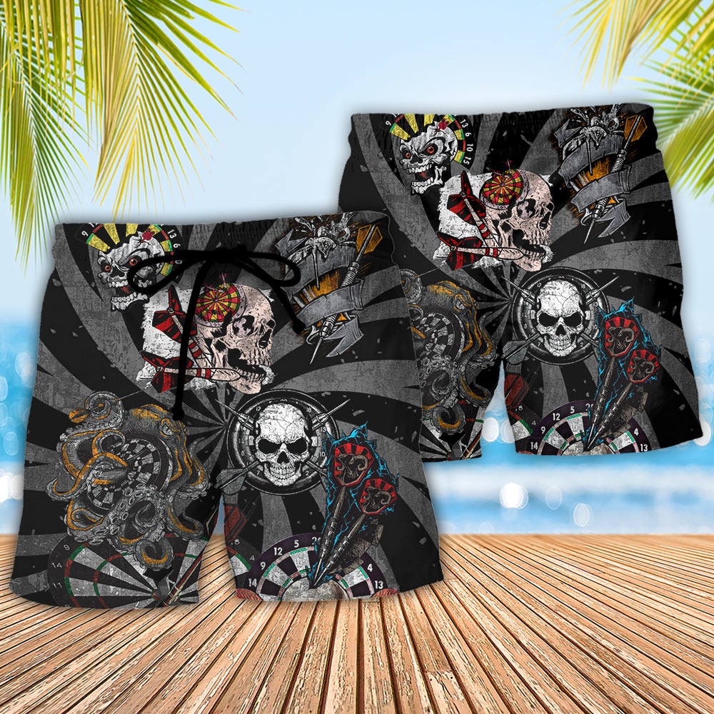 Darts Don't Be Jealous Because I Play Darts Beach Shorts For Beach Days And Outdoor Activities