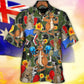 Tropical Funny Kangaroo Boxing Hawaiian Shirt Resort Outfit View For Casual Outings
