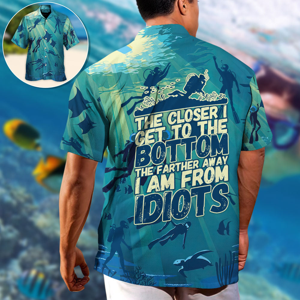 Coastal Scuba Diving Activity Hawaiian Shirt Resort Outfit View For Vacation Style