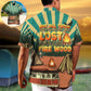 Camping Not Wander Lost Hawaiian Shirt Fabric Pattern Detail For Resort Wear