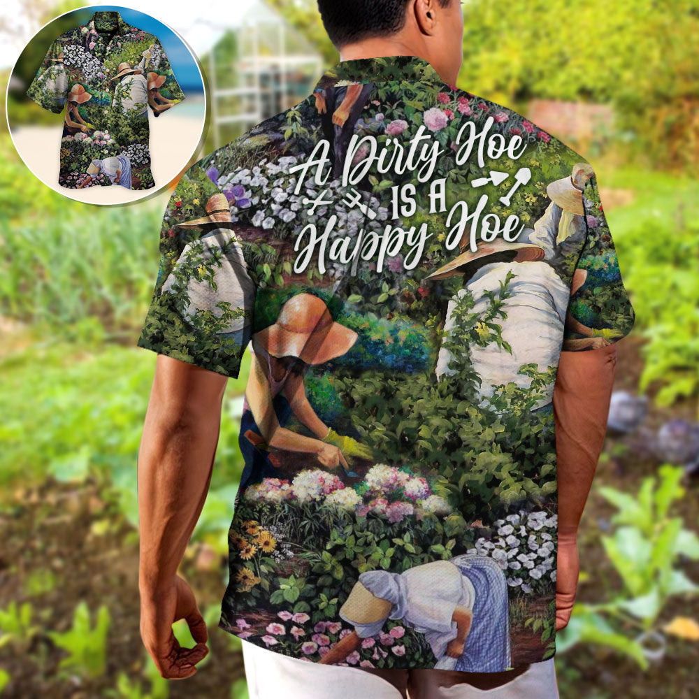 Vintage Gardening Plants Hawaiian Shirt Design View For Island Holidays
