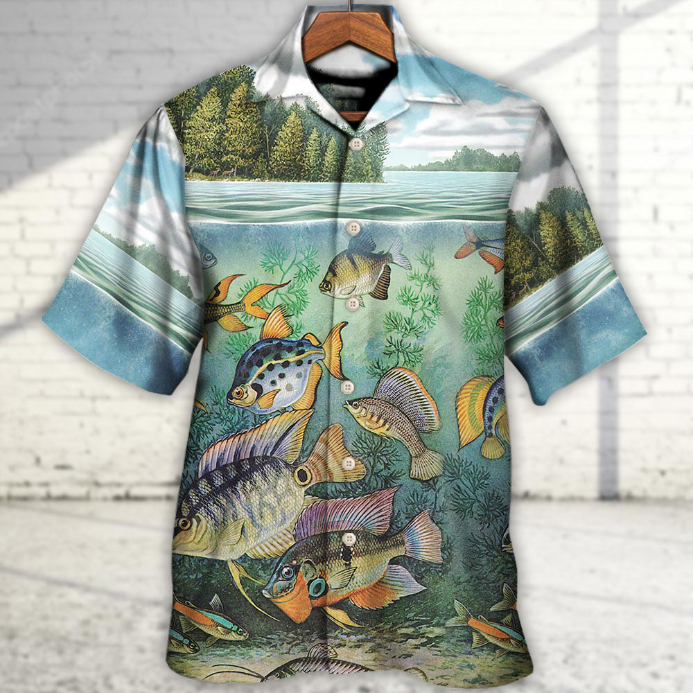 Coastal Fishing Activity Hawaiian Shirt Design View For Warm Weather Events