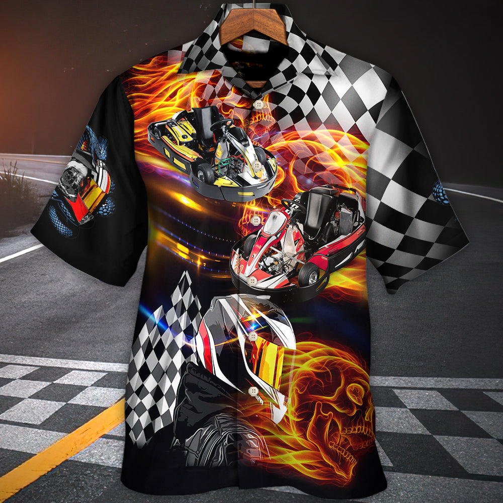 Kart Racing Hawaiian Shirt Relaxed Style View For Weekend Trips