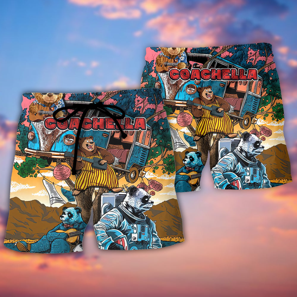 Desert Valley Music Lover Style Beach Shorts For Beach Days And Casual Style