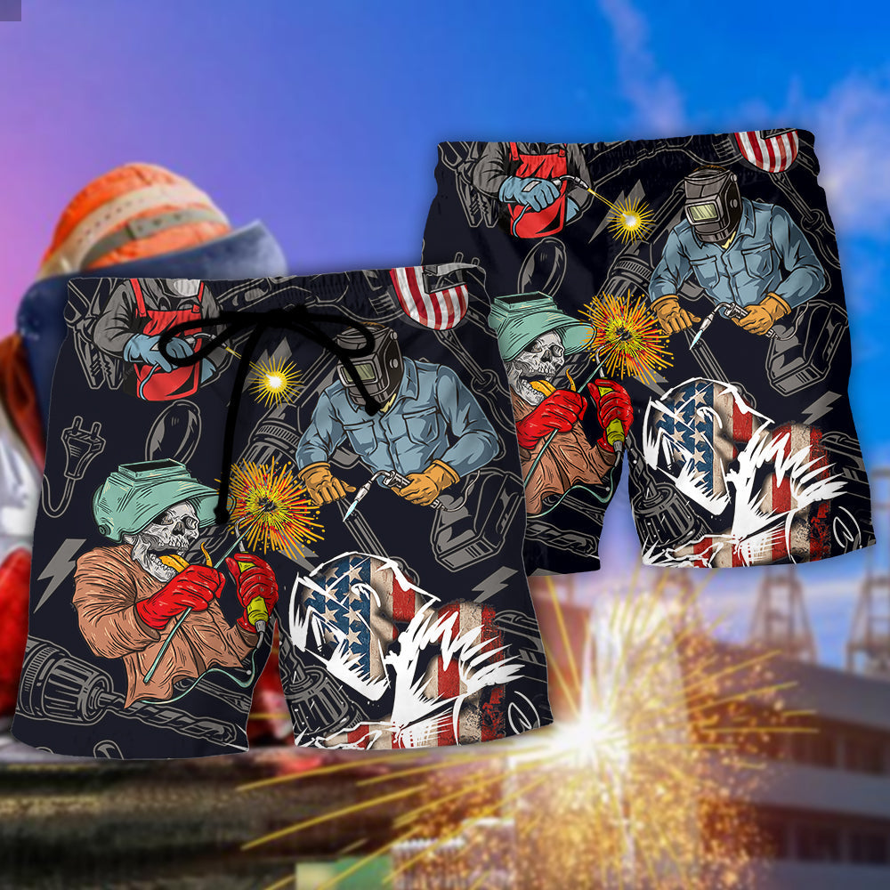Welding Saved Me Funny Welder Beach Shorts For Thoughtful Gifting And Style