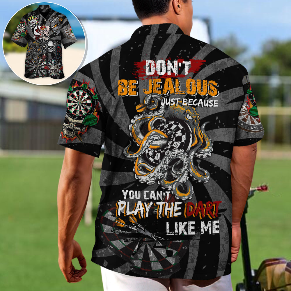 Dart Adventure Graphic Hawaiian Shirt All Over Print Detail For Vacation Style