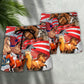 Independence Day Horse Americana Beach Shorts Pattern Detail For Relaxed Weekends And Leisure And Relaxation