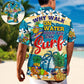 Funny Surfing Pineapple Water Surf Hawaiian Shirt Creative Print View For Summer Travel
