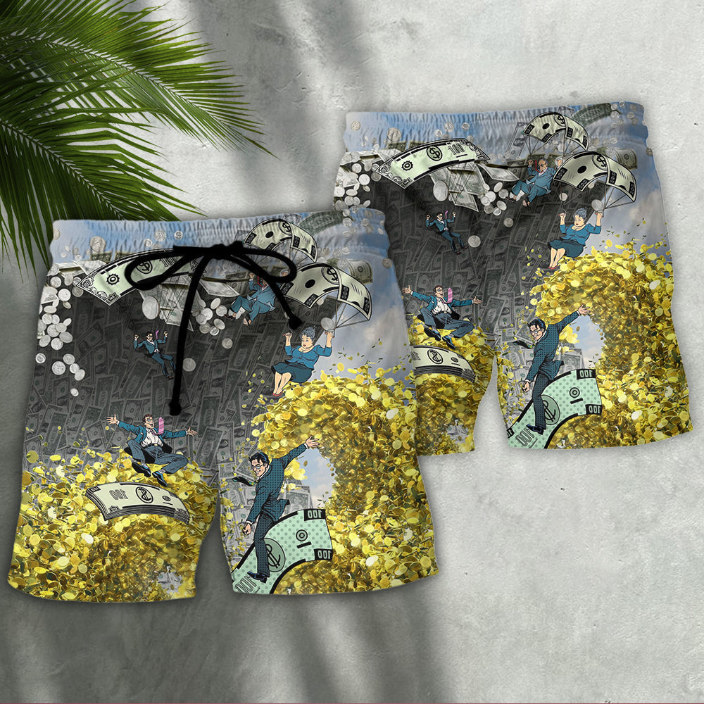 Parasailing Beach Shorts Pattern Detail For Sunny Day Adventures And Lightweight Summer Style