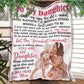 Family To My Daughter Love Mom Daughter Flannel Blanket For Cozy Bedroom Sofa Decor