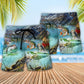 Fishing Beach Shorts Pattern Detail For Summer Travel And Everyday Comfort